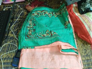 Designer Saree with Peacock Motifs