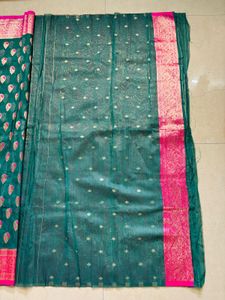 New Elegant Banarasi Saree with blouse piece