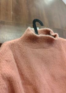 Soft Pink Mock Neck Sweater