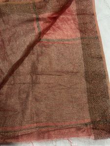 Beautiful Rusty Red Saree with blause