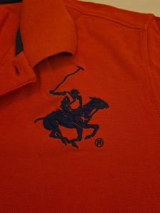 Orange Polo Shirt with Logo