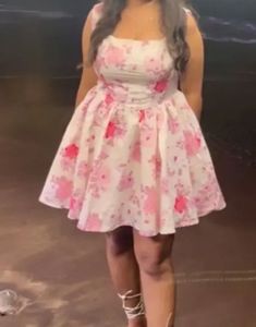 Chic Floral Print A-Line Dress