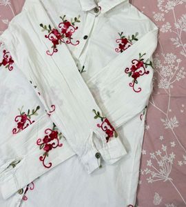 Embroidered White Shirt