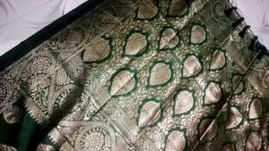 Emerald Green Banarasi Silk Saree