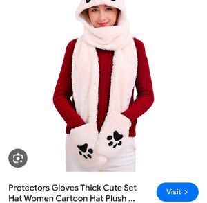 Panda Hat, Scarf &amp; Glove Set