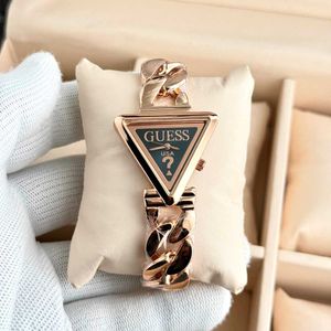 Guess Triangle Watch - Gold Chain Model for ladies