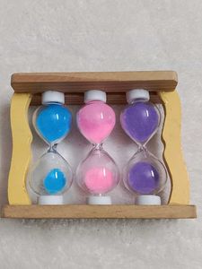 Triple Hourglass Sand Timer Decor