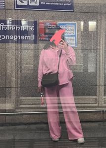 Pink Oversized Shirt &amp; Wide Leg Pants Set