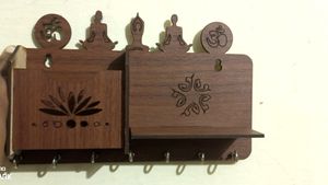 Vastva Yoga Wooden Colour Key And Thin Clothes Hanger Holder