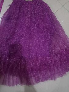 Sparkling Purple Lehenga Set for Girls