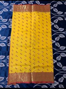 New Yellow Taant Saree