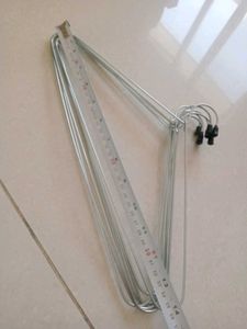 Set of 5 Vintage Metal Clothes Hangers