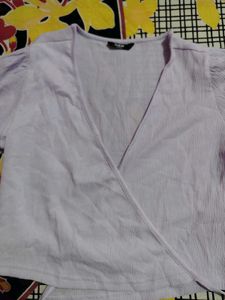 Lavender Wrap Crop Top
