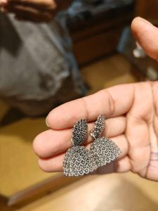 Oxidised Jhumka Earrings