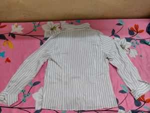 Striped Long Sleeve Button-Up Shirt