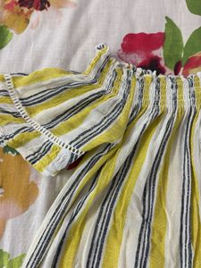 Lee Cooper Striped Off-Shoulder Top