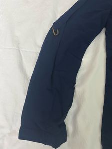 Semi Formal Wear Navy Blue Long Sleeve Top