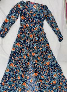 Long Anarkali With Middle Slit