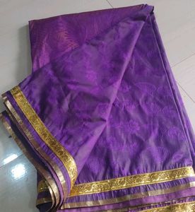 Beautiful Purple Silk Saree