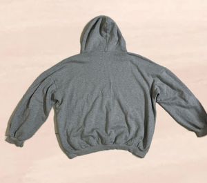 Drop Shoulder Grey Pullover Hoodie