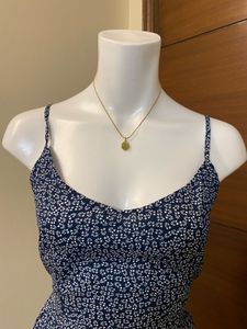 Navy Ditsy Strap Mini Dress 🫐