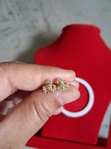 Charming Heart Stud Earrings gold 22crt