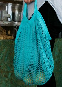 Stylish Blue Mesh Tote Bag