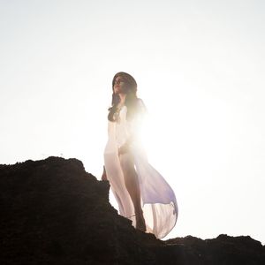 white bohemian dress
