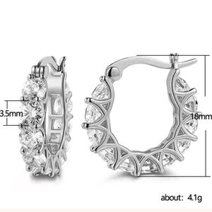 Anti Tarnish American Diamond Hoop Earring