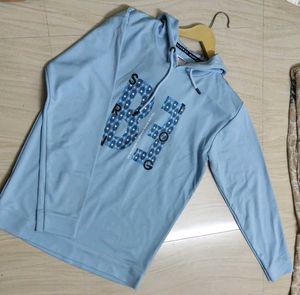 Men's Blue Graphic Hoodie