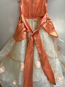 Pretty Peach &amp; Offwhite Party Dress 8/10 Yes