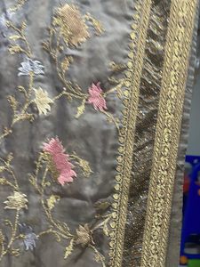 grey umbrella wid full length embroidery dupatta