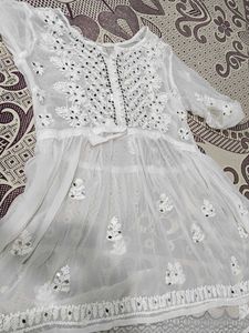 White Chikankari Kurti