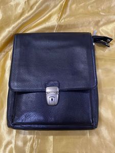 Classic Black Leather Shoulder Bag