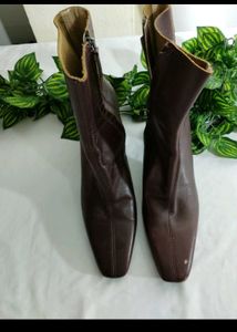 Brown Leather Ankle Boots