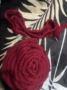 Crochet Rose Purse