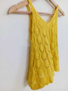 Yellow Knit Tank Top