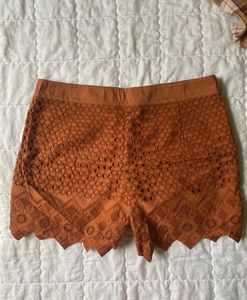 PINKO Eyelet Embroidered Shorts