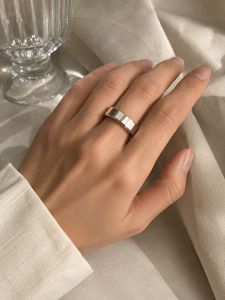 Unisex Silver Toned Band Ring