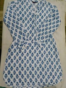 Blue Floral Print Top
