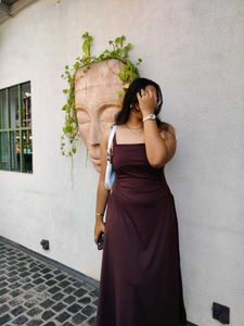 Elegant Brown Maxi Dress