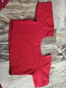 Red Cotton Blouse