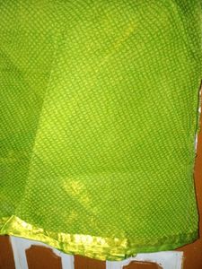 Elegant Green Saree with Golden Border