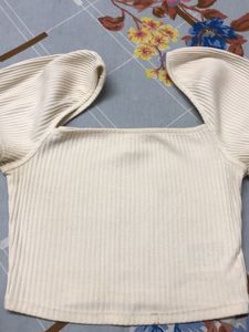 Ribbed Square Neck Crop Top
