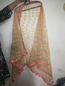 Embroidered Net Dupatta