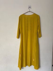 Yellow Embroidered Kurta