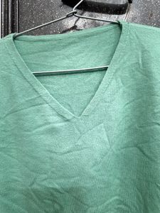 Mint Green V-Neck Sweater