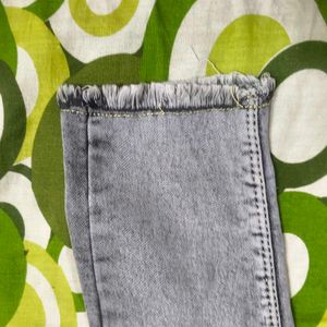 High Waisted Acid Wash Jeans