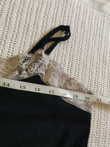 Black Lace Trim Camisole