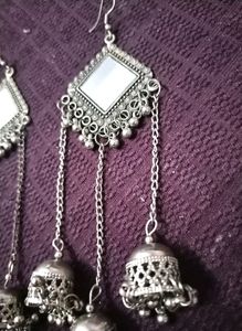 Alloy Mirror Sliver Earring..
